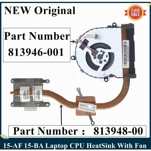 LSC NEW Original Laptop CPU HeatSink Cooling For HP 15-AF 15-BA 818058-001 813948-001 813946-001 Heatsink With Fan 100% Tested