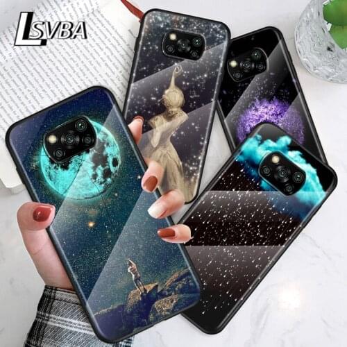 Black White Art Matte For Xiaomi POCO F3 F2 X3 NFC X2 M2 Pro Tempered Glass Hot New Shell Luxury Cover Phone Case