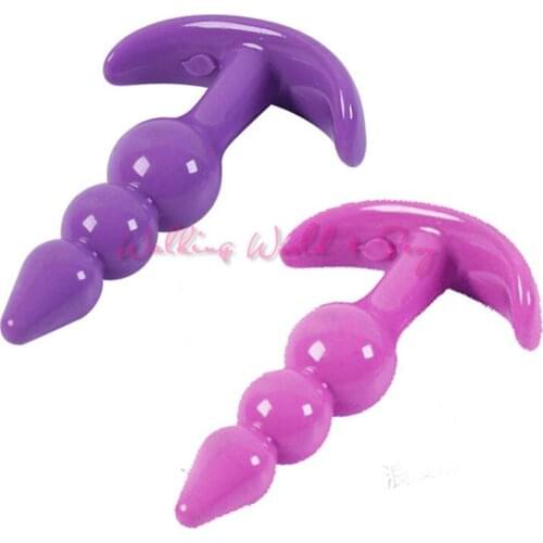 Soft Silicone Anal Beads Butt Plug Anal Toys Femal Masturbation Anal Body Massager Adult Sex Products For Women Men Anal Sex Toy