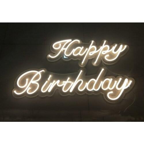 Happy birthday Neon sign light Birthday party decoration light