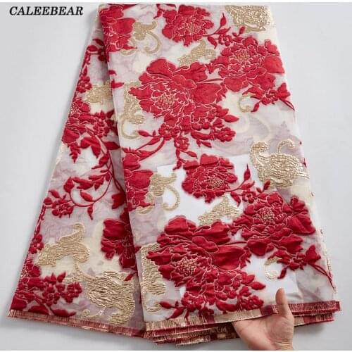 Latest Design Nigerian Brocade Jacquard Lace Fabric French Lace Fabric 2021 High Quality African Lace Fabric For Party Sew S2394