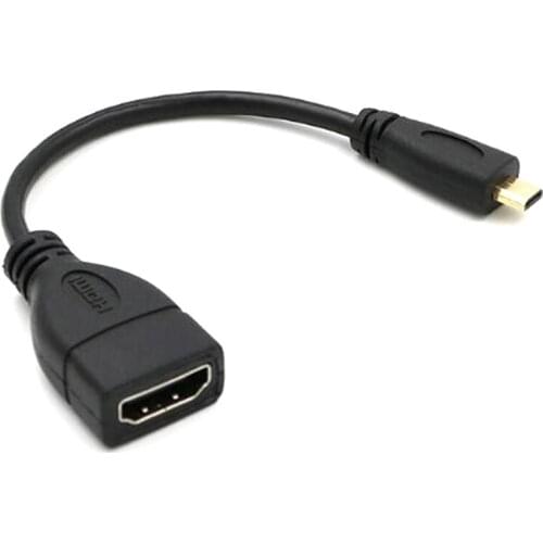 Up Down Right Left Angled Micro HDMI to HDMI Male to Female adapter connector 10cm for HDTV Type D hdmi micro hdmi cable angle
