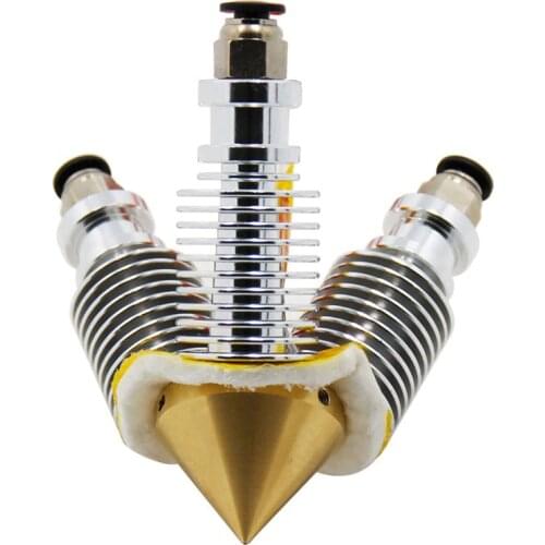 3D printer jhead Full kit Brass Nozzle 3 IN 1 OUT 0.4mm for E3D-V6 Mixed-Color 3d diamond hotend