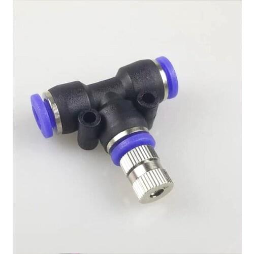 HEMAN Low Pressure High Quality Atomizing Misitng Nozzle with Tees Spray Injector Atomization Garden Sprayer 10 Sets
