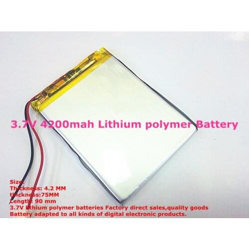 Size 427590 3.7V 4200mah Lithium polymer Battery with Board For Tablet PCs PDA Diital Products