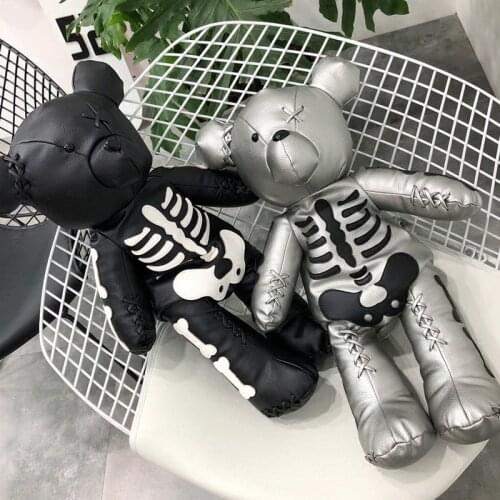 Fashion Backpacks for Adolescent Girls Gifts Skeleton Bear Female Backpack Punk Style School Bags Designer