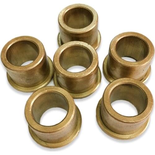 5PCS ID 5 6 8 10mm Flanging Self-Lubricating Bearing Powder Metallurgy Oil Copper Bushing Guide Sleeve with Stepped Flange