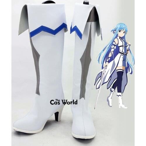 Sword Art Online ALO Yuuki Asuna Anime Customize Cosplay High Heels Shoes Boots