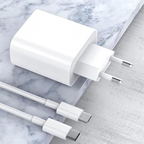 PD for Apple 18W USB-C C2L Cable Power Adapter Charger US EU Plug Smart Phone Fast Charger for IPad for IPhone 12/X/8 Pro
