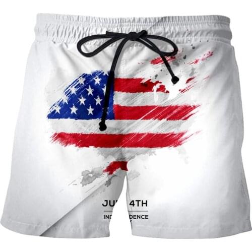 July 4th Independence Day Shorts 3D Print Shorts Men and Women Fashion Shorts Casual Outdoor Sports Pants Harajuku Beach Pants