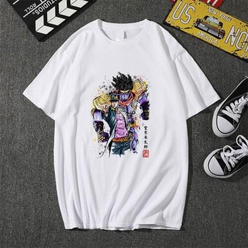 Showtly 2019 Men/Women T shirt Jojo Bizarre Graphic Print Adventure Cool Japanese Anime Style Soft Plus-Size Cool Tee Top