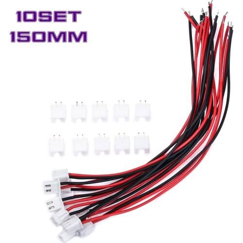 10Sets Mini Micro 2/3/4 Pin XH Connector Plug 2.54mm With 24AWG Wires Cables Dupont Terminals Adapter 100/150mm