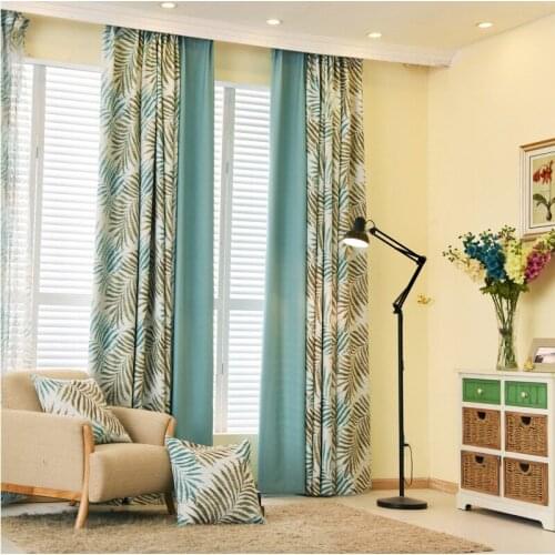 Shirela blue high precision printing curtain fashionable atmosphere, exquisite workmanship