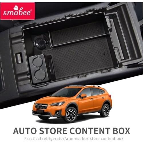 Smabee Car central armrest box For Subaru XV 2018 ~ 2020 Storage Stowing Tidying Center Console Organizer Interior Accessories