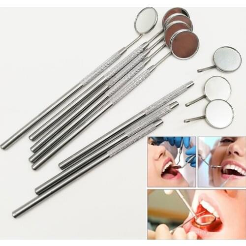 Dental Mouth Mirror Stainless Steel Dentist Instruments Mouth Oral Care Clean Dentist Tools Dentistry Lab Mirror Dental Material