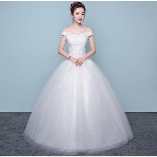 Wedding Dress 2021 High Quality V-Neck Sweep Train Three Quarter Backless Bridal Gowns