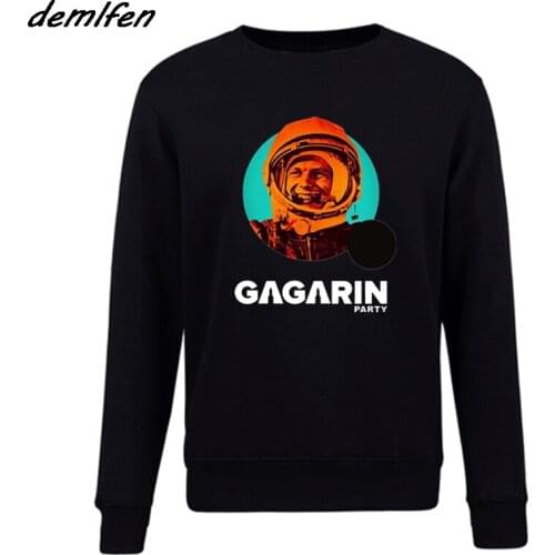 CCCP USSR Gagarin Sweatshirt New Printed Pullover Fleece Mens Hoodie New Cool Casual Hip Hop Coat Tops Streetwear