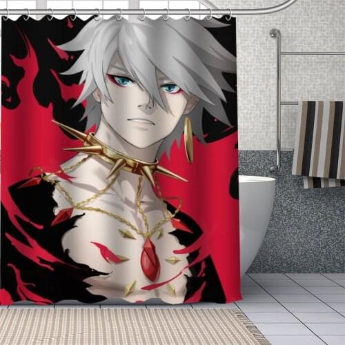 Custom Anime Karna (Fate) Shower Curtain With Plastic Hooks Modern Fabric Bath Curtains Home Decor Curtains Custom Your image