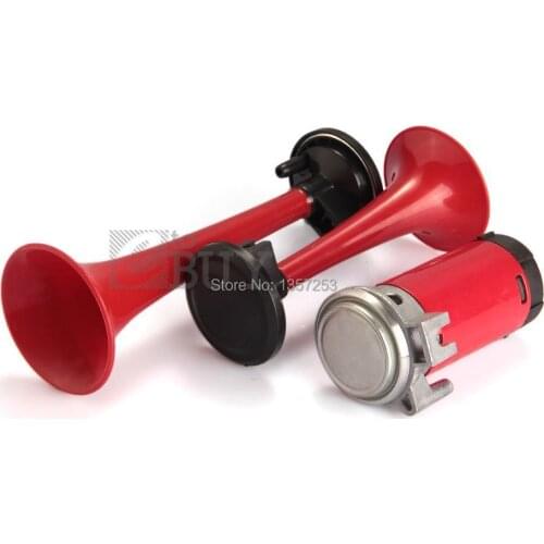 20PCS/LOT 12V Car Boat Truck 178db Air Horn Compressor Dual Tone Trumpet Ultra Loud Kit(6.8)