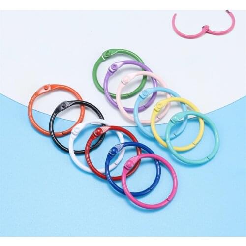 10PCS Spray Paint Metal Keyring For Keychain DIY Jewelry Making Accessory Fittings Accessorie Connection Ring Keyring 30mm