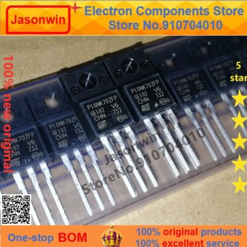 100% nuevo 50 unids/lote original MOSFET STP10NK70ZFP 10A700V P10NK70ZFP TO-220 Transistor