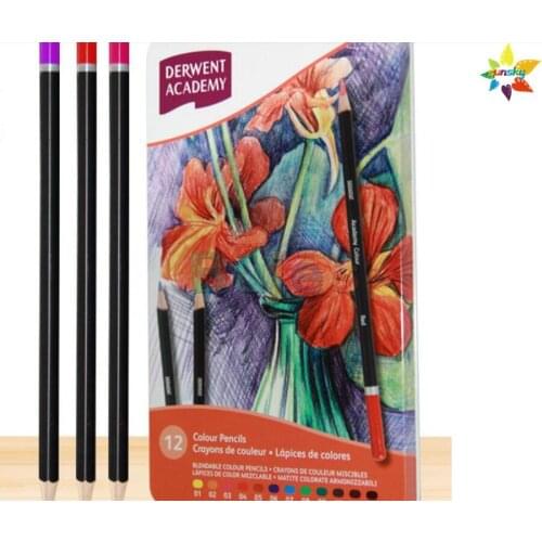 12/24/36 Non-toxic oily Color Pencils Coloured Drawing Pencil Set Art Supplies lapis de cor derwent child student art painting
