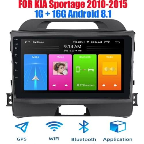 Threecar 2din Android 9 Ouad Core PX6 Car Radio Stereo for KIA Sportage 3 2010-2015 GPS Navi Audio Video Player Wifi HDMI TPMS
