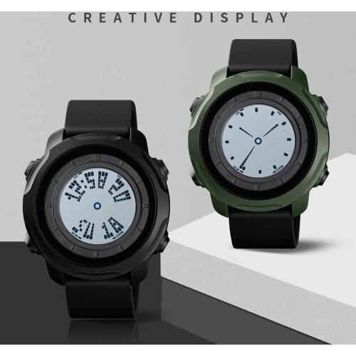 SKMEI Creative Sport Wristwatch Watch Men Digital Watch Waterproof Stopwatch Alarm Male Clock Dual Time Mode Relogio Masculino