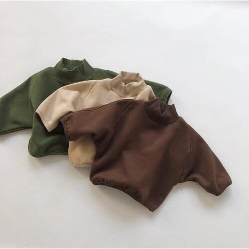 Childrens Sweatshirt 2020 Winter New Baby Boys and Girls Fake Two-piece Letter Sweatshirt Baby Fleece Pullover Hooded T Shirt