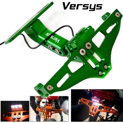 For KAWASAKI VERSYS650 VERSYS 650 2015-2019 2018 2016 2017 Rear License Plate Frame Licence Holder Motorcycle Number Plate