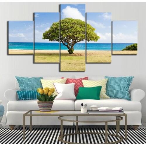 Big tree HD Print Painting Wall Art Canvas Painting Canvas Living Room Painting Modern Decor Picture Poster 5 Piece Landscape