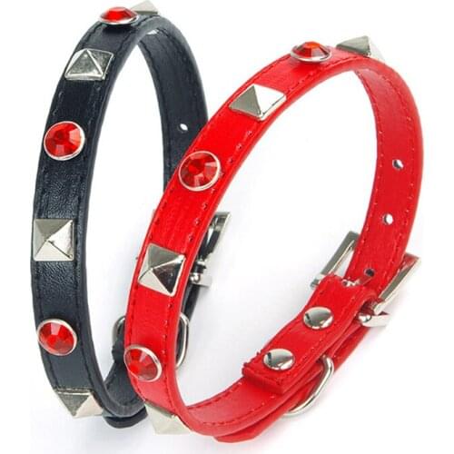 DDLG Leather Collar Sticker Diamond PU Gem Necklace For adult baby girl baby boy