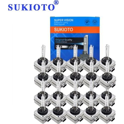 SUKIOTO 10Pairs 35W D2S D4S Car Light Xenon D1S D3S 55W HID Lamp Bulbs 6000K 4300K 10000K 8000K Auto HID Replacement Headlamp