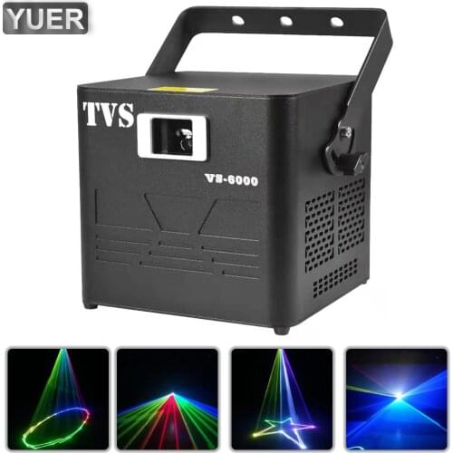 RGB 4W DMX512 Laser Scanner Projector Stage Lighting Effect Party Xmas DJ Disco Show Lights Full Color Animation Laser Light