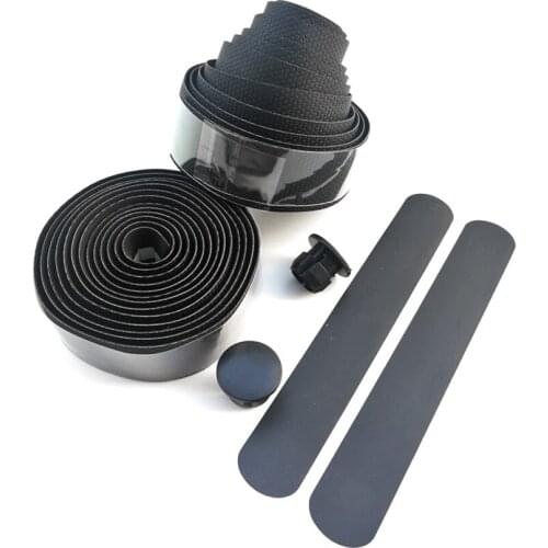 Bicycle Handlebar Tape Road Absorbing Belt EVA with PU Leather Nonslip Sweat-absorbent Shock Bike Hexagon Basketball Pattern