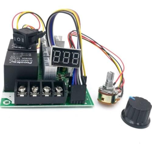 New PWM Speed Controller DC Motor Digital Display 0~100% Adjustable Drive Module Input MAX60A 12V 24V Speed Controllers