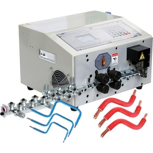 SWT508-ZW16 Updated 4 Rollers Computer Automatic Wire Stripping And Bending Machine Compatible For 1-16mm2 AWG17 To AWG5