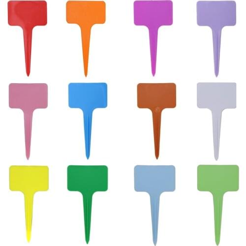 5x10CM T-type Plastic Nursery Garden Plant Label Gardening Flower Classification Marker Thickened Reusable Identification Stakes