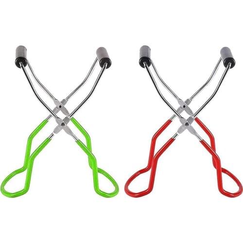 Canning Jar Lifter With Grip Handle Steel Can Tongs Clip Heat Resistance Anti-Clip Jar Glass Bottle Holder Tools
