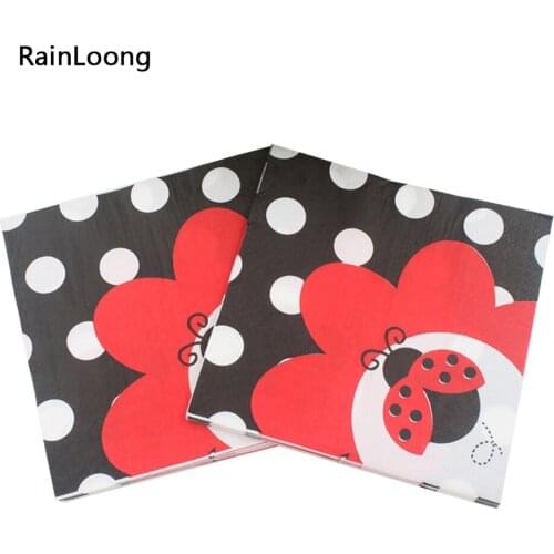 [RainLoong] Insect Paper Napkin Festive & Party Supplies Tissue Napkin Decoupage 33cm*33cm 1 pack (20pcs/pack)