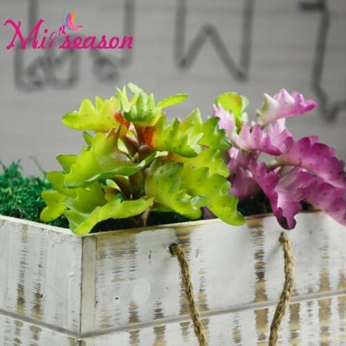 Lifelike Mini Artificial Fleshy Cactus Plant Real Touch Palm Bonsai Landscape Decorative Flower Potted Flowers For Talbe Decor
