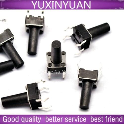 6 * * 12 mm light touch switch vertical switch/button switches 4 feet 10pcs/lot