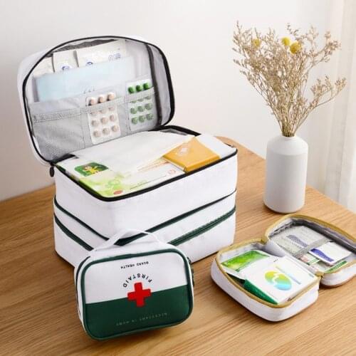 Foldable First Aid Kit Container Home Storage Medicine Box Large Capacity Medical Box Multi-functional Layered Medical Box