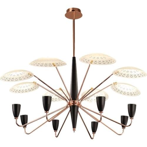 Modern Chandelier Lamp Creative Glass Metal Chandelier Suspension Home lighting For Parlor Bar Coffee Store Chandelier PA0111