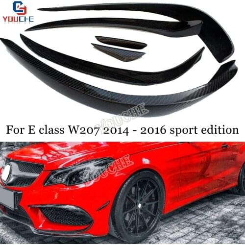 W207 Front Bumper Splitter Lip Carbon Fiber Canards For Mercedes E Class W207 2014 -2016 Coupe Coupe Convertible Sport Edition