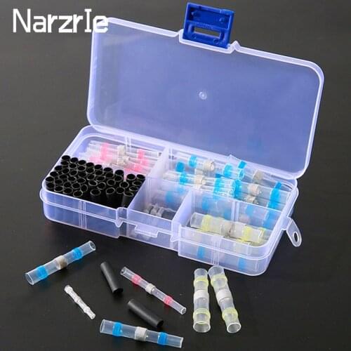 100/50Pcs Terminals Connector Waterproof Seal Heat Shrink Solder Wire Connector For Motorcycle Car Cable Connect Accessories