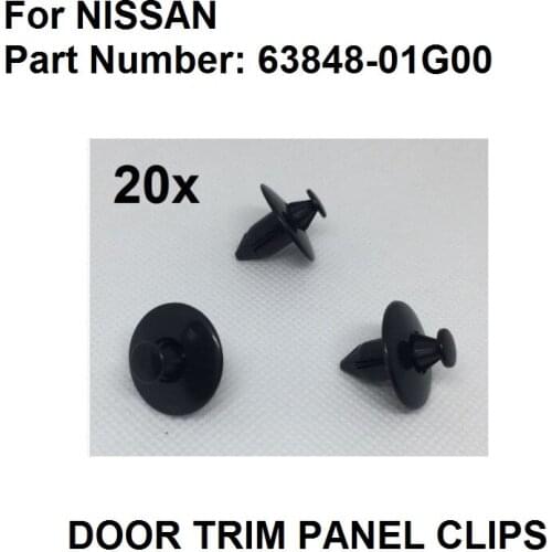 X20 Clips FOR Honda For Nissan Rivet Fastener Clips- trim panels, bumper, fascias, linings, OE#63848-01 G00