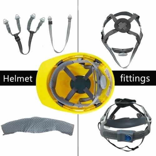 Safety Construction Helmet Fittings Replaceable Chinstrap Helmet Liner Multi-types 4/8 Point Buffer Soft