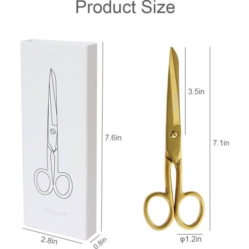 Multibey Office Home Decor Golden Scissors Pen Holder Cutter Tailor Fabric Paper Cutting Tools Craft Shears Gold Scissors 7inch