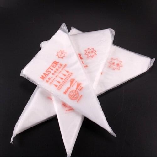 100sets 100pcs/set Small Size Disposable Piping Bag Icing Fondant Cake Cream Decorating Pastry Tip Tool 17x26CM